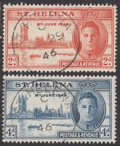 St. Helena 128-129 Used CV $0.70