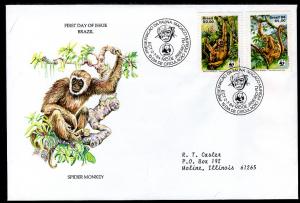 Brazil 1926-1927 Monkeys Typed FDC 