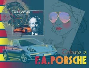 Ferdinand Porsche Sport Cars Autos Transport Guinea-Bissau MNH stamp set