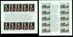 St. Helena 1980 Scott #342-343 Mini Sheets of 10, Wellington's Visit 175th Anniv