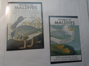 Maldive Islands   Birds  J J  Audubon  #  1203-04  MNH