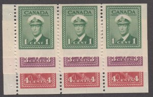 Canada #249c, 252b, 254b Mint Booklet Panes