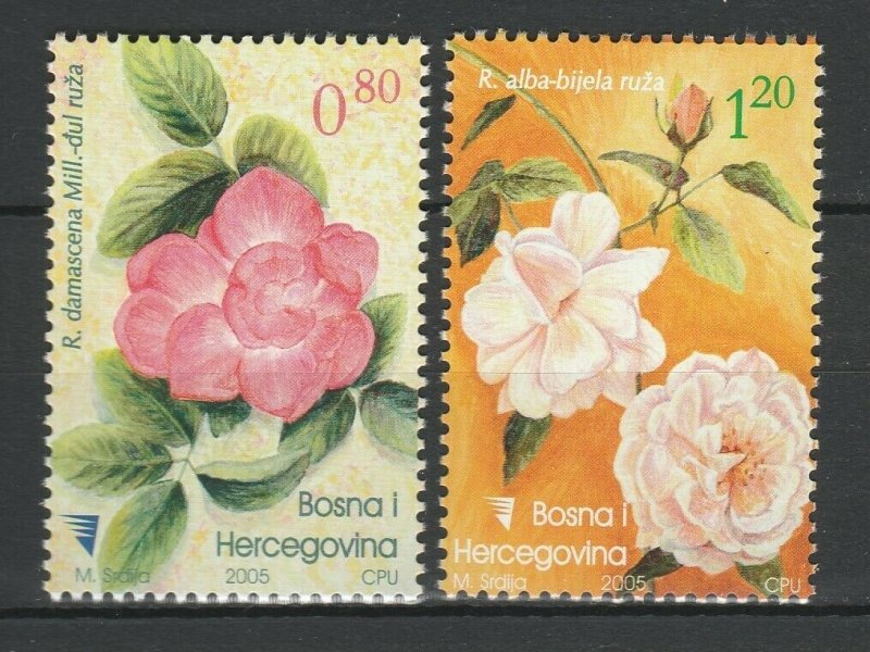 Bosnia and Herzegovina 2005 Flowers 2 MNH stamps