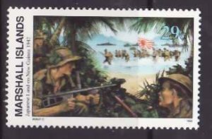 Marshall Islands-Sc#302- id9-unused NH 29c Japanese on New Guinea-WWII-1991-92-