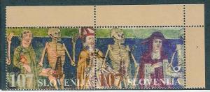 Slovenia 2005 Painting, Gothic Art, Embossed, Skaleton SPECIMEN 2v  MNH* * ...