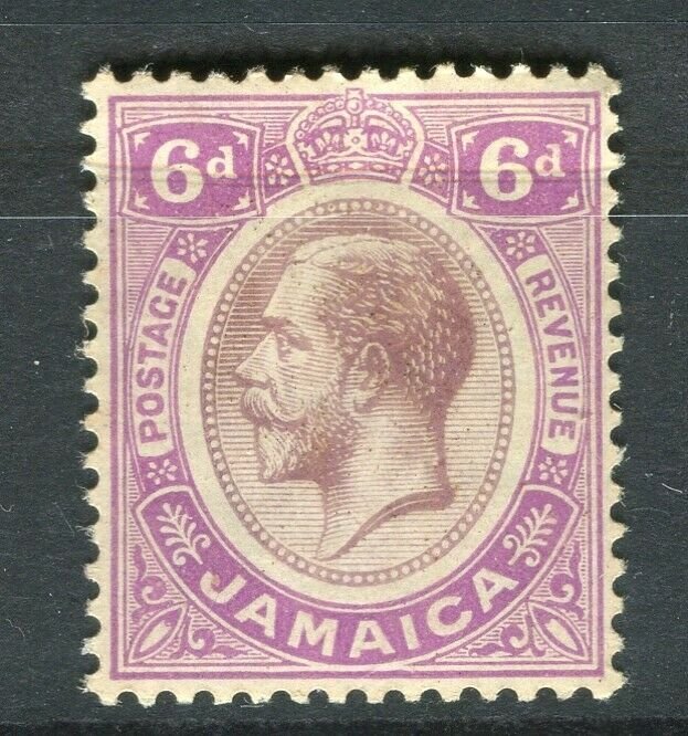 JAMAICA; 1912 early GV issue fine Mint hinged 6d. value