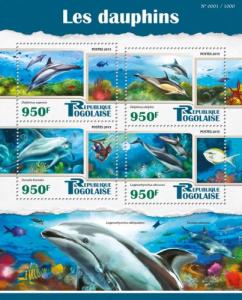 TOGO 2015 SHEET DOLPHINS MARINE LIFE tg15505a