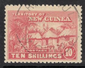 NEW GUINEA SG135 1925 10/- DULL ROSE FINE USED