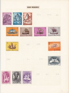 san marino stamps page ref 17047 