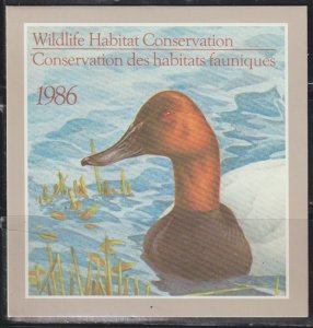 Canada 1986 Wildlife Conservation Stamp Mint Never Hinged