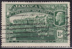 Jamaica 77 USED 1919 World War I Contingent Embarking 1½d