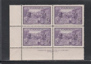 Canada # 283, Founding of Halifax. Inscription Block, MInt NH, /2 Cat.