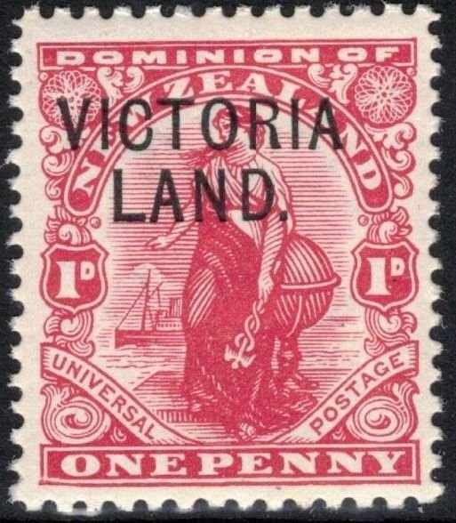 NEW ZEALAND 1911 1d VICTORIA LAND Overprint; Scott 131D, SG A3, MNH