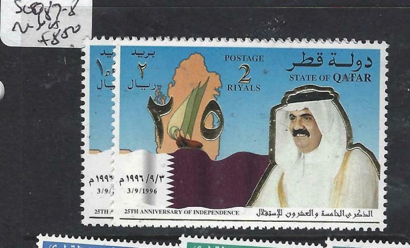 QATAR   (P116BB)    GOLD STAMP   SG 987-8   MNH