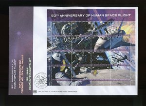 SET OF 3 United Nations 2011 SPACE FLIGHT JUMBO FDC'S NY, GENEVA, VIENNA   NASA