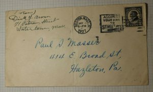 US Sc# 611 Imperf Used On Cover 1927