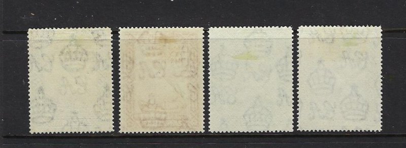 ZANZIBAR SCOTT #218-221 1944 SET- MINT LIGHT HINGED