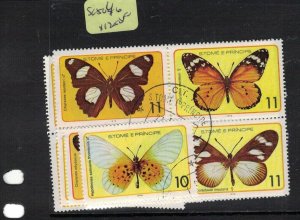 St Thomas & Principe Butterfly SC 504-6 VFU (3eqk)