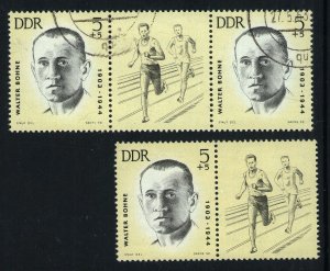 DDR B98 MNH + used w/ labels sports running track and field