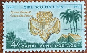 Canal Zone #156 Used Single Girl Scouts SCV $.30