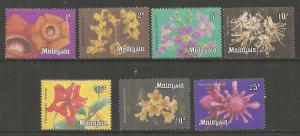 MALAYSIA, 191-197, MNH, FLOWERS