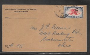 #C23 on R.P.O. AIRMAIL COVER (A1057)