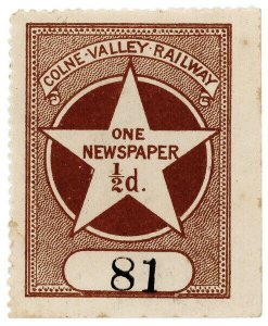 (I.B) Colne Valley Railway : Newspaper Parcel ½d