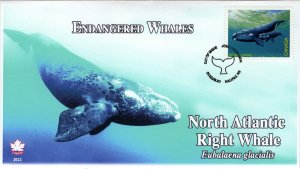 CA22-010, 2022, Endangered Whales, First Day of Issue, Pictorial Postmark, North