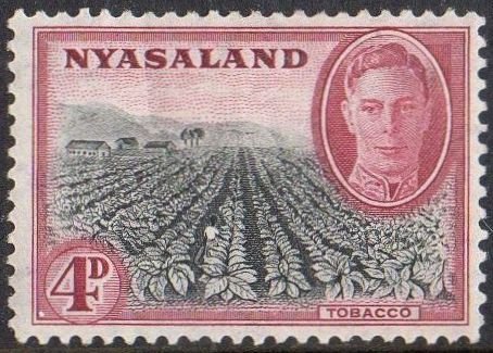 Nyasaland 1945 4d Tobacco  MH