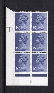 18p PCP1 MACHIN UNMOUNTED MINT CYLINDER 1. BLOCK APS PERF MCC £50