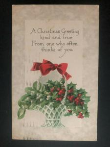 1919 Cape Girardeau MO USA Christmas Postcard Cover Lutheran Sanitarium label