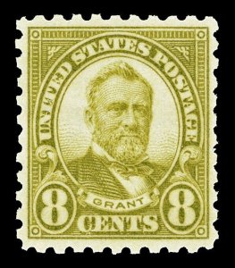 Scott 589 1926 8c Grant Perf 10 Mint VF OG NH Cat $57.50