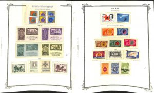 Poland Stamp Collection on 24 Scott Specialty Pages, 1961-1964