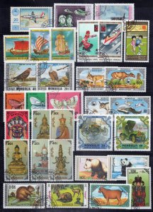 Mongolia Stamp Collection Used Wildlife Aviation Ships Birds ZAYIX 0424S0280