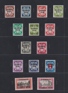 Danzig #241-254  MNH  1939 German administration issue. surcharges