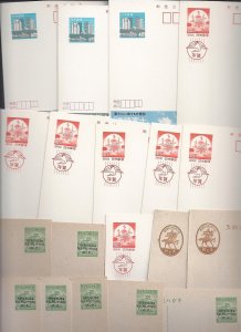JAPAN 1940's 1980 COLLECTION OF 26 POSTAL CARDS DIFFERENT DESIGNS INCLUDE OCCUPA