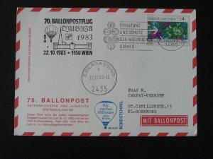 ballonpost OE KZM balloon flight Pro Juventute #70 postcard UNO 1983