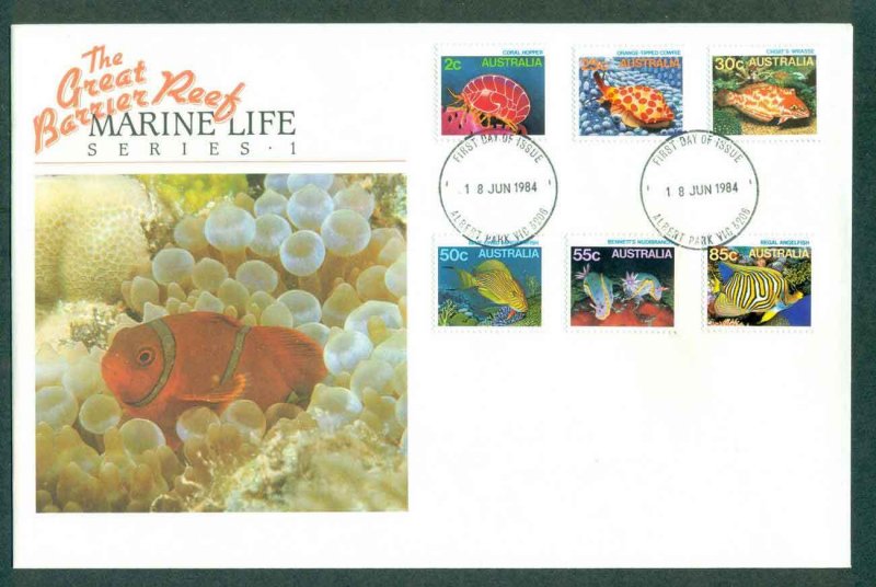 Australia 1984 Marine Life Series I, Albert Pk FDC lot51219