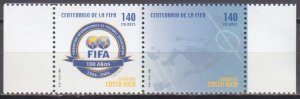 2004 Costa Rica 1607-08Paar 100 years Futbool of Organization FIFA 5,00 €