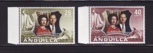 Anguilla 161-162 Set MNH Queen Elizabeth II Silver Wedding