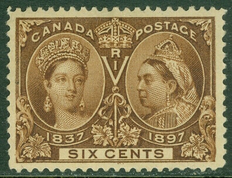 EDW1949SELL : CANADA 1897 Sc #55 VF, Mint OG. Choice stamp w/deep color Cat $230