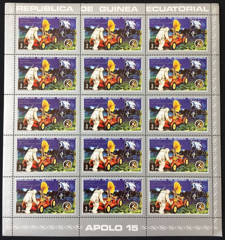 Guinea Ecuatorial 1972 SPACE Rocket Apollo MNH 7 sheets of 15 (105 Stamps) GU20