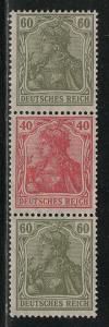 Germany Scott # 126 (2), 124, mint nh, se-tenant, Mi# S26