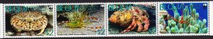 Bequia WWF Caribbean Reef Crustaceans Strip of 4 2010 MNH MI#647-650