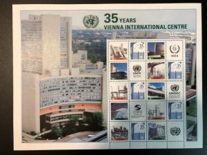 543 United Nations Vienna 2014 Personalized Sheet MNH