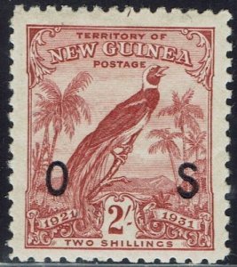 NEW GUINEA 1931 DATED BIRD OS 2/- 