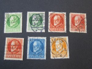 Germany Bavaria 1914 Sc 96,96a,98,100,102,104 FU