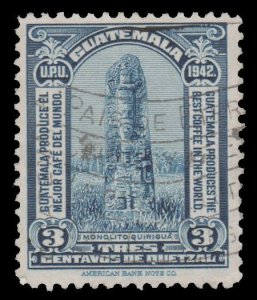 GUATEMALA STAMP 1942 SCOTT # 303. USED. # 1