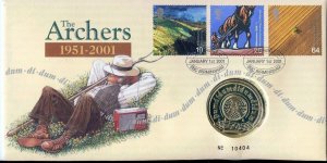 Coin Cover 2001, The Archers 1951-2001, Archers medal 04523