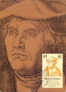 GERMANY DDR 1983 MARTIN LUTHER  MAXIMUM CARD